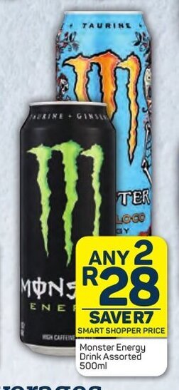 Pick n Pay Monster Energy Drink Assorted 500ml offer
