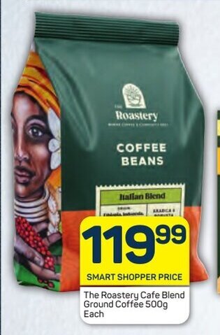 Pick n Pay The Roastery Cafe Blend Ground Coffee 500g Each offer
