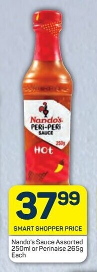 Pick n Pay Nando's Sauce Assorted 250ml or Perinaise 265g Each offer