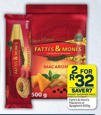 Pick n Pay Fatti's & Moni's Macaroni or Spaghetti 500g offer