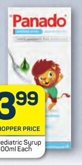 Pick n Pay Panado Paediatric Syrup Assorted 100ml Each offer