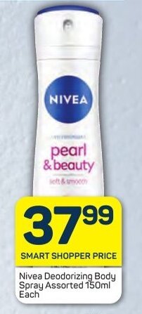 Pick n Pay Nivea Deodorizing Body Spray Assorted 150ml Each offer