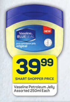 Pick n Pay Vaseline Petroleum Jelly Assorted 250ml Each offer