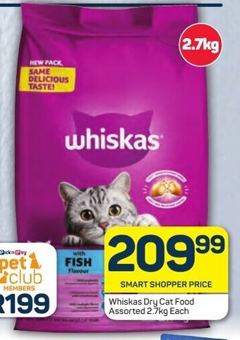 Pick n Pay Whiskas Dry Cat Food Assorted 2.7kg Each offer