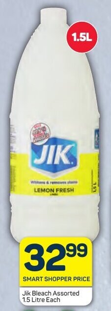 Pick n Pay Jik Bleach Assorted 1.5 Litre Each offer