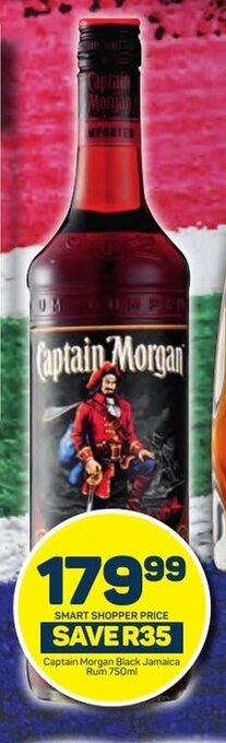 Pick n Pay Captain Morgan Black Jamaica Rum 750ml offer