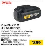 Builders Warehouse Ryobi one plus 18v 3.0 ah battery offer