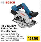 Builders Warehouse Bosch 18v 165mm li-ion cordless circular saw offer