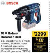 Builders Warehouse Bosch 18v rotary hammer drill offer