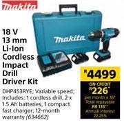 Builders Warehouse Makita 18v 13mm li-ion cordless impact drill drive kit offer