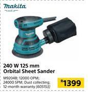 Builders Warehouse Makita 240w 125mm orbital sheet sander offer