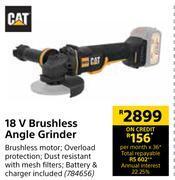 Builders Warehouse Cat 18v brushless angle grinder offer