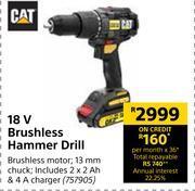 Builders Warehouse Cat 18v brushless hammer drill offer