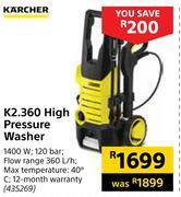 Builders Warehouse Karcher k2.360 high pressure washer 435269 offer