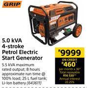 Builders Warehouse Grip 5.0 kva 4 stroke petrol electric start generator 643611 offer