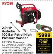 Builders Warehouse Ryobi 2.9hp 4-stroke 100 bar petrol high pressure washer 703888 offer