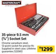Builders Warehouse Mastercraft 35 piece 9.5mm (3/8) socket set offer