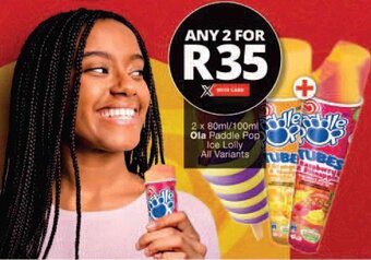 Checkers 2 x 80ml/100ml Ola Paddle Pop All Variants offer