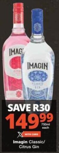Checkers Imagin Classic/ Citrus Gin offer