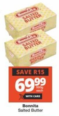 Checkers Bonnita Salted Butter offer