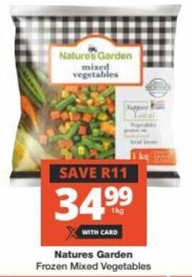 Checkers Natures Garden Frozen Mixed Vegetables offer