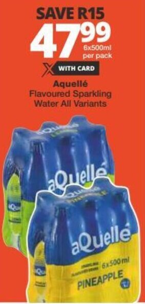 Checkers Aquellé Flavoured Sparkling Water All Variants offer