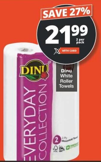 Checkers Dinu White Roller Towels offer