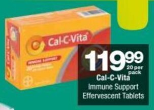 Checkers Cal-C-Vita Immune Support Effervescent Tablets offer