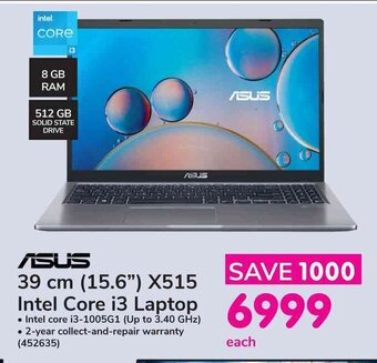 Makro ASUS 39 cm (15.6") X515 Intel Core i3 Laptop offer