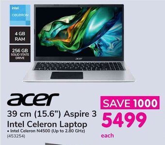 Makro Acer 39 cm (15.6") Aspire 3 Intel Celeron Laptop offer
