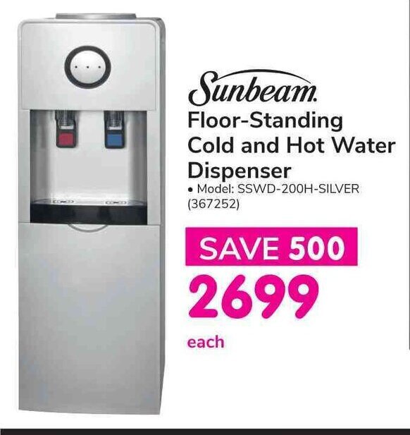 Sunbeam FloorStanding Cold and Hot Water Dispenser offer at Makro