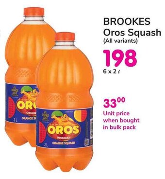 Makro BROOKES Oros Squash 6x2L offer