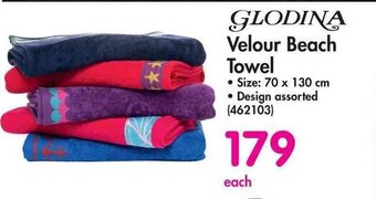 GLODINA Velour Beach Towel 70 x 130cm