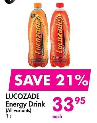 Makro LUCOZADE Energy Drink 1L offer