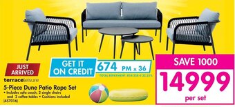 Makro terraceleisure 5-Piece Dune Patio Rope Set offer