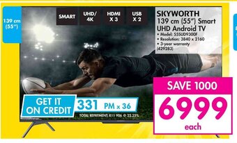 Makro SKYWORTH 139cm (55") Smart UHD Android TV offer