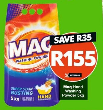 Checkers Maq Hand Washing Powder 5kg offer