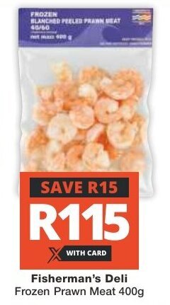 Checkers Fisherman's Deli Frozen Prawn Meat 400g offer