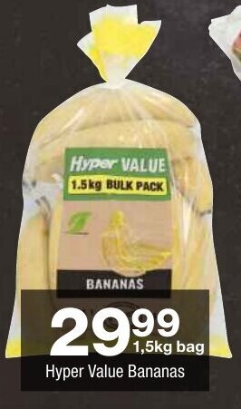 Checkers Hyper Value Bananas 1.5kg bag offer