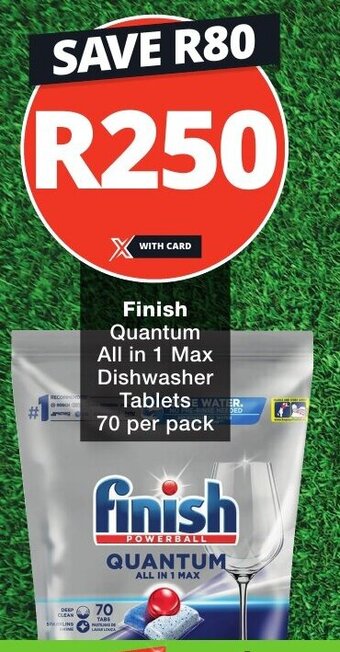 Checkers Finish Quantum All in 1 Max Dishwasher Tablets 70 per pack offer