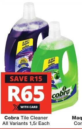 Checkers Cobra Tile Cleaner All Variants 1.5L Each offer