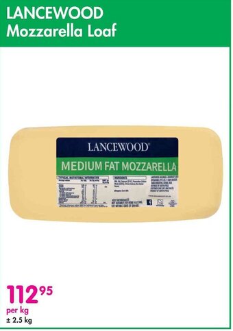 Makro LANCEWOOD Mozzarella Loaf offer