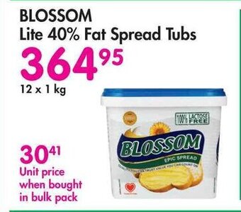Makro BLOSSOM Lite 40% Fat Spread Tubs 12x1kg offer