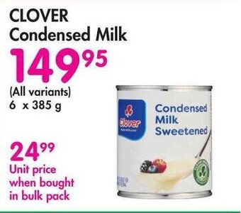 Makro CLOVER Condensed Milk 6x385g offer