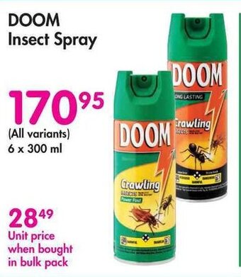 Makro DOOM Insect Spray 6x300ml offer