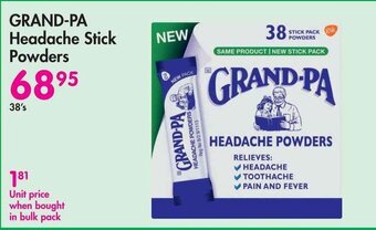 Makro GRAND-PA Headache Stick Powders 38's offer