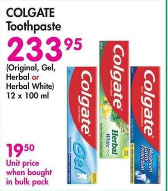 Makro COLGATE Toothpaste 12x100ml offer