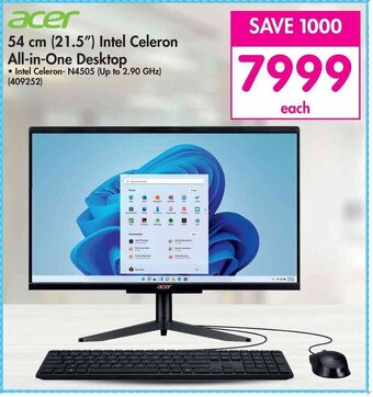 Makro Acer 54 cm (21.5") Intel Celeron All-in-One Desktop offer