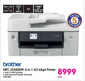 Makro brother MFC-J3540DW 4-in-1 A3 Inkjet Printer offer