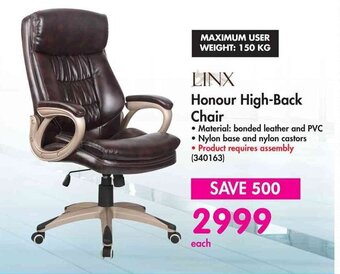 Makro LINX Honour High-Back Chair offer